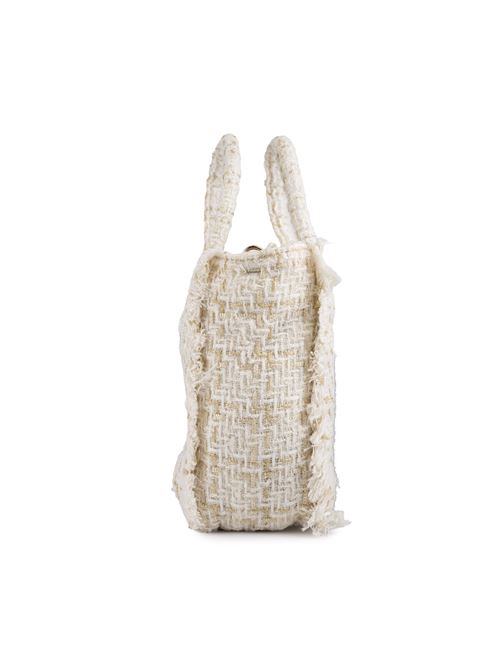 Borsa Colette Classic Tweed White Mc2 Saint Barth | COLETTE CLASSIC00242G TWEED 10OR EMB